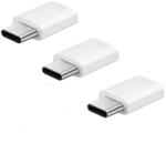 Samsung adapter (microUSB - Type-C, adatátvitel és töltés, 3db) FEHÉR Asus Zenfone 3 5.5 (ZE552KL), Honor 8, Sony Xperia X Compact (F5321), Sony Xperia XZ (F8331), LG V20 (H990), Huawei Nova, Bla (EE-GN930KWE