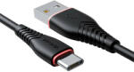 Vipfan USB-USB-C kábel Vipfan Anti-Break X01, 3A, 1m (fekete) - bluedigital