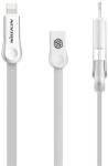 Nillkin PLUS III adatkábel és töltő (USB - microUSB, lightning 8pin, 100cm, lapos kábel) FEHÉR Apple iPhone 7 4.7, Apple iPhone 7 Plus 5.5, Evolveo Strongphone Q5, Blackberry DTEK50 , Vodafone S (GP-24198)