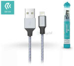 DEVIA USB - Lightning USB töltő- és adatkábel - 1 m-es vezetékkel - Devia Tube Lightning USB 2.4A - ezüst/kék - bluedigital