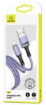 USAMS kábel U52 lightning 2A gyorstöltés 1m lila SJ434USB04 (US-SJ434)