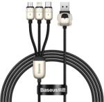 Baseus YEAR OF THE TIGER adatkábel és töltő 3in1 (USB - lightning 8pin / microUSB / Type-C, 3.5A, 120cm) FEKETE Apple iPhone 7 4.7, Apple iPhone 7 Plus 5.5, Evolveo Strongphone Q5, Blackberry DTEK (CASX01000