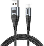 Vipfan USB-Micro USB kábel Vipfan X10, 3A, 1, 2m, fonott (fekete)