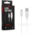 Maxlife USB - Lightning adat- és töltőkábel 3 m-es vezetékkel - Maxlife 8-PIN USB Cable - 5V/2A - fehér