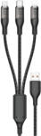 Dudao Gyorstöltő kábel 120W 1m 3in1 USB - USB-C / microUSB / Lightning Dudao L22X - ezüst
