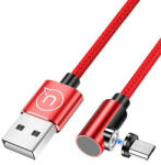 USAMS kábel mágneses csatlakozóval U54 1m microUSB piros SJ446USB02 (US-SJ446)