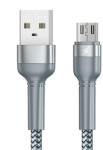 REMAX Kábel USB Micro Remax Jany Alloy, 1m, 2.4A (ezüst)