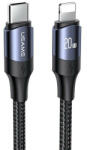 USAMS kábel U71 USB-C - Lightning 1, 2m 20W PD gyorstöltés fekete SJ521USB01 (US-SJ521)