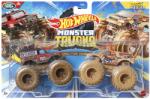 Mattel Hot Wheels Monster Truck Set 2 Masini Scara 1 La 64 Land Rover Si Town Hauler (MTFYJ64_HWN65) - etoys