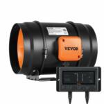 VEVOR Ventilator evacuare aer pentru tubulatura Vevor Controller 68 W, debit 1371 m3/h, IP 44, diametru 200 mm, 39 dB
