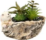 Ella Home Aranjament Aloe Bunny, Verde, Plastic, 12Cm ComfortTravel Luggage (2093)