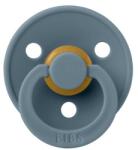BIBS Suzeta Colour Latex pentru bebelusi BIBS, cu tetina rotunda, 0 luni +, Albastru (100260C)