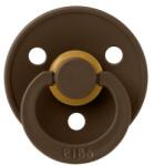 BIBS Suzeta Colour Latex pentru bebelusi BIBS, cu tetina rotunda, 0 luni +, Maro (100215C)