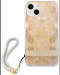 GUESS Husa Cover Guess Gold Flower Cord pentru iPhone 13 Mini - cel