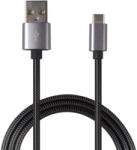 2GO "Luxury" USB-A apa - USB-C apa Adat és töltő kábel - Szürke (1m) (795812) (795812)
