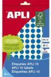 APLI Etikett, 10 mm kör, kézzel írható, színes, APLI, kék, 1008 etikett/csomag (LCA2731) - jatekotthon