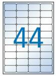 APLI Etikett, 48, 5x25, 4 mm, poliészter, kerekített sarkú, APLI, átlátszó, 440 etikett/csomag (LCA10050) - jatekotthon