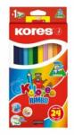 Kores Színes ceruza készlet, háromszögletű, jumbo, KORES "Kolores Jumbo", 24 különböző szín (IK93524) - jatekotthon