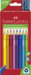 Faber-Castell Színes ceruza készlet, háromszögletű, FABER-CASTELL "Jumbo", 10 különböző szín (TFC116510) - jatekotthon
