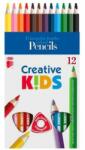ICO Színes ceruza készlet, háromszögletű, vastag, ICO "Creative kids", 12 különböző szín (TICCKV12) - jatekotthon