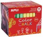 APLI Táblakréta, kerek, 100 darabos, APLI, vegyes színek (LCA14575)