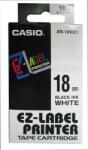Casio Feliratozógép szalag, 18 mm x 8 m, CASIO, fehér-fekete (GCIR-18WE1) - jatekotthon