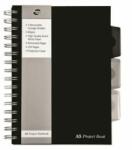 Pukka Pad Spirálfüzet, A5, vonalas, 125 lap, PUKKA PAD "Black project book", fekete (PUPBA5V) - jatekotthon