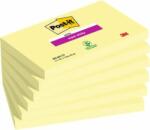 3M Öntapadó jegyzettömb csomag, 76x127 mm, 6x90 lap, 3M POSTIT "Super Sticky", kanári sárga (LP6556SSCYEU) - jatekotthon