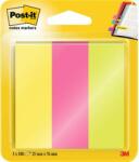 3M Jelölőcímke, papír, 3x100 lap, 25x76 mm, 3M POSTIT, vegyes neon színek (LP72769) - jatekotthon