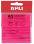 APLI Öntapadó jegyzettömb, átlátszó, vízálló, 75x75 mm, 50 lap, APLI, rózsaszín (LCA19570) - jatekotthon