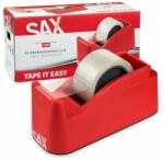 SAX Csomagolószalag adagoló, asztali, csomagolószalaggal, SAX "729", piros (ISA729) - jatekotthon