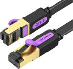 Vention Cablu retea Vention Flat ICABG Ethernet Cat. 7, mufat 2xRJ45, UTP, 10Gbps, lungime 1.5m, Negru (056626)