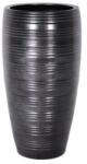  Váza kerek magas kerámia 24x45cm fekete (129380)