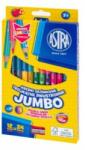 Astra Színes ceruza ASTRA Jumbo hengeres duó kétvégű hegyezővel 12 darabos 24 színű (312023909) - irodaszer