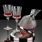 Giftspot Set Decantor de vin Rotativ si 2 Pahare Suport sticla vin