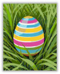 Számfestő Csíkos Tojás a Fűben - húsvéti számfestő készlet