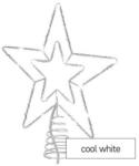 EMOS Standard LED sorolható karácsonyi csillag, 28, 5 cm, kültéri és beltéri, hideg fehér (D1ZC01)