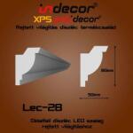 Indecor Lec-28 Oldalfali rejtett világítás díszléc (Lec-28)