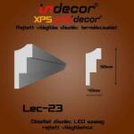 Indecor Lec-23 Oldalfali rejtett világítás díszléc (Lec-23)
