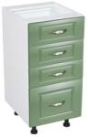 Spectral Mobila Corp inferior 40 cu 4 sertare Zebra MDF Verde drept