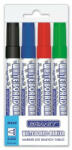 GRANIT Táblamarker készlet, 2-3 mm, kúpos, GRANIT "M460", 4 különböző szín (CR_TGM460MIX)