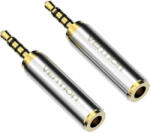 Vention Audio adapter, Vention VAB-S02, 3, 5 mm-es (Female) és 2, 5 mm-es (male) mini jack csatlakozó között, (arany)