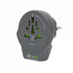 Q2Power 1.100110-TH utazóadapter, World to Europe USB, USB 5V 2.4A, max. 16 A, 250 V - 4000 W teljesítmény (1.100110-TH)