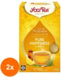 YOGI TEA Set 2 x Ceai Bio, Yogi Tea, Pure Happiness, cu Ulei Esential, 17 Plicuri, 37.4 g