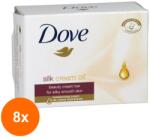 Dove Set 8 x Sapun Solid Dove Silk Cream Oil, 100 g