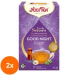 YOGI TEA Set 2 x Ceai Bio, Yogi Tea, Good Night, cu Ulei Esential, 17 Plicuri, 35.7 g