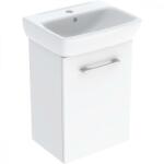 Geberit Selnova Square 1 ajtós 36x28x65, 2 cm mosdószekrény kerámia kézmosóval, fehér 502.742. 00.1 (502.742.00.1)