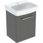 Geberit Selnova Square 1 ajtós mosdószekrény kézmosóval 50x64, 9 cm, matt láva 502.751. 00.1 (502.751.00.1) - szaniteresklimacenter