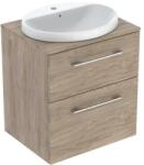 Geberit Selnova Square Set mosdószekrény mosdóval 59x70 cm, két fiókkal, hikoridió 502.870. 00.1 (502.870.00.1)