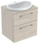 Geberit Selnova Square Set mosdószekrény mosdóval 59x70 cm, két fiókkal, világos hikoridió 502.871. 00.1 (502.871.00.1) - szaniteresklimacenter